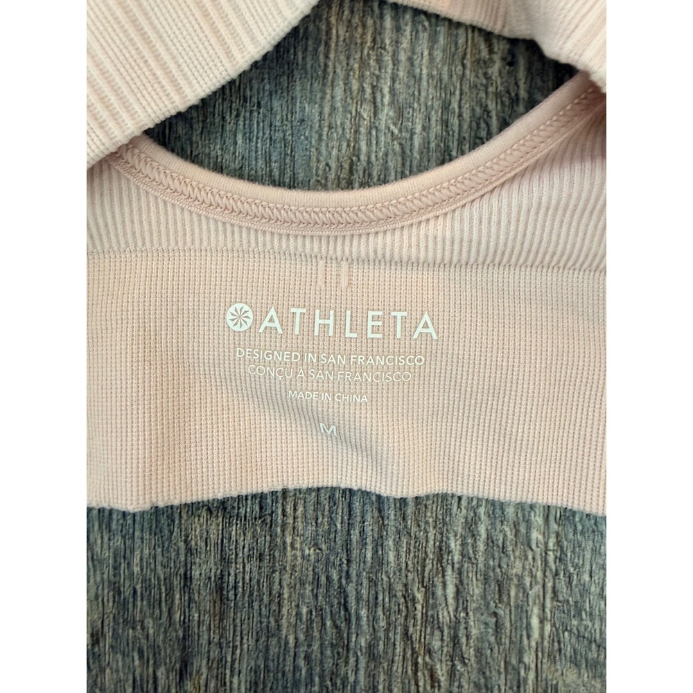 Athleta Everyday Wireless Bra Blush Pink Adjustable J-Hook Racerback Size Medium - Picture 5 of 6